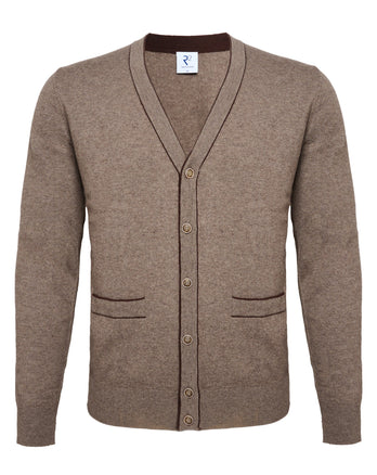 Merinowollmischung Cardigan 042 - Taupe