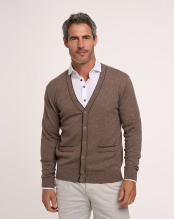 Merinowollmischung Cardigan 042 - Taupe
