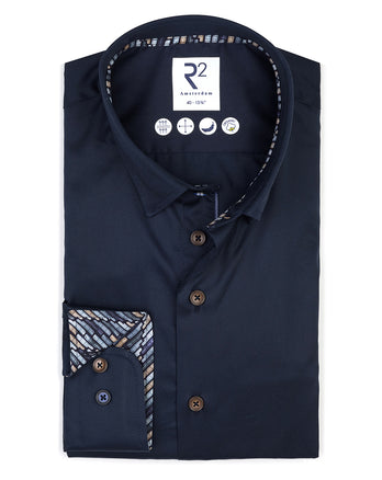 2 PLY Bio-Baumwollhemd 010 - Navy