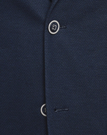 Herringbone printed jacket 010 - Navy