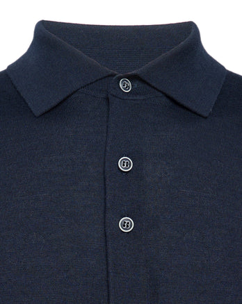 Chemise tricotée 100% laine mérinos 010 - Navy