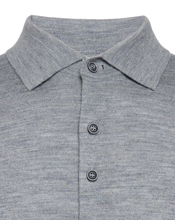 100% Merinowolle Strickshirt 028 - Grey