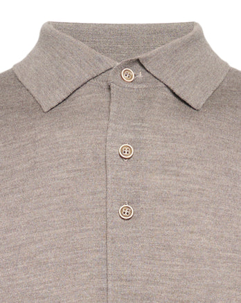 100% Merino wool knitshirt 042 - Taupe