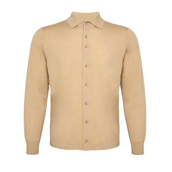 100% Merino wool knitshirt 045 - Beige