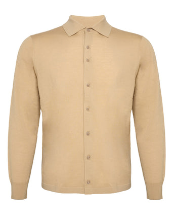100% Merino wool knitshirt 045 - Beige
