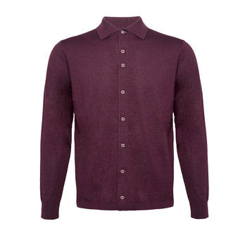 100% Merino wool knitshirt 064 - Purple