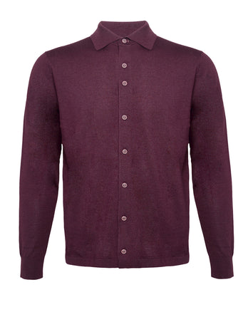 100% Merino wool knitshirt 064 - Purple
