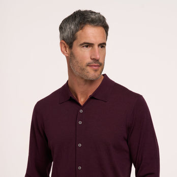 100% Merino wool knitshirt 064 - Purple