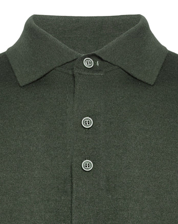 100% Merino wool knitshirt 074 - Green