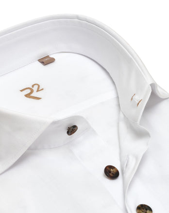 R2 Premium herringbone flannel cotton shirt 004 - White