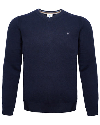 100% Merino wool jumper 010 - Navy