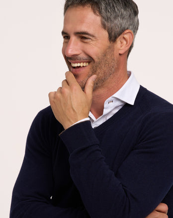 100% Merino wool jumper 010 - Navy