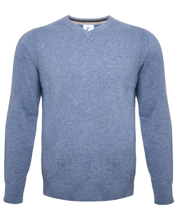 100% Merino wool jumper 014 - Blue