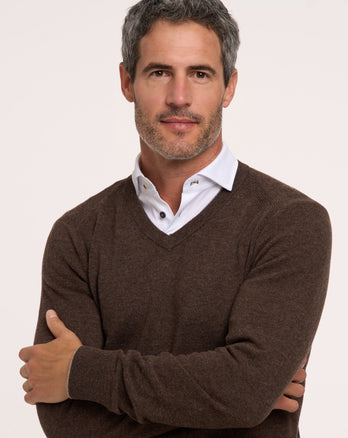 100% Merino wool jumper 042 - Taupe