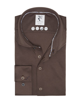 Travel shirt 040 - Dark brown