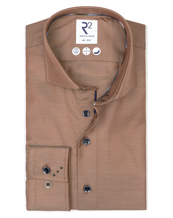 Chemise en coton sergé lourd 041 - Brown