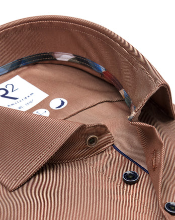 Chemise en coton sergé lourd 041 - Brown