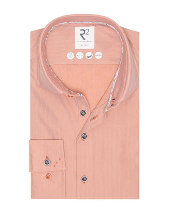 Travel shirt herringbone 090 - Brique