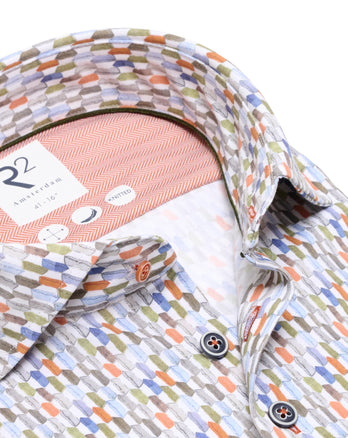 Chemise tricotée imprimé coussin 073 - Multicolour