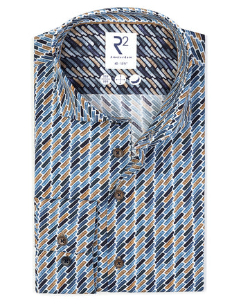 Chemise stretch imprimée Sofa 004 - White