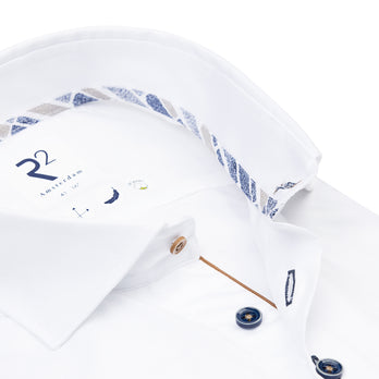 Chemise en coton 2 PLY bio 004 - White