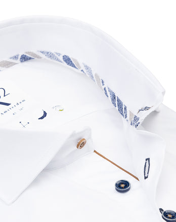 Chemise en coton 2 PLY bio 004 - White