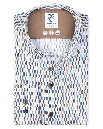 Chemise en coton ratiboisé imprimé canapé 004 - White