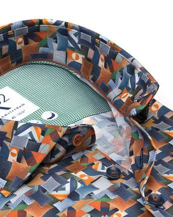 Chemise stretch à imprimé coussin 073 - Multicolour