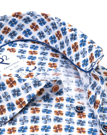 Chemise en coton imprimé Sofa 014 - Blue