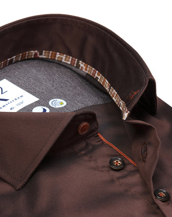 2 PLY Bio-Baumwollmischung Hemd 041 - Brown