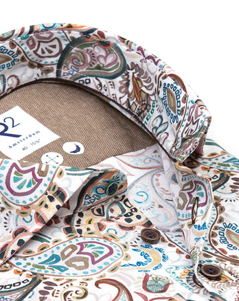 Chemise stretch à imprimé paisley 073 - Multicolour