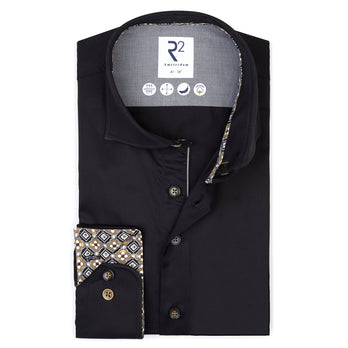 2 PLY cotton shirt 020 - Black