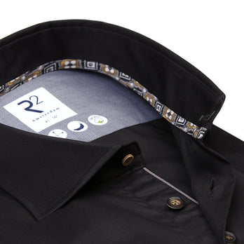 2 PLY cotton shirt 020 - Black