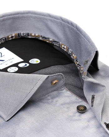 2 PLY Bio-Baumwollmischung Hemd 028 - Grey