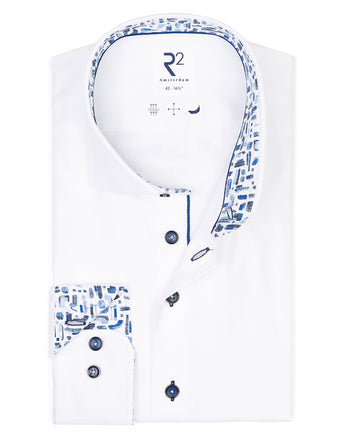 Chemise en coton à chevrons 004 - White