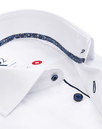 Chemise en coton heavy twill sans repassage 004 - White