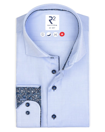 Chemise en coton oxford sans repassage 018 - Light blue