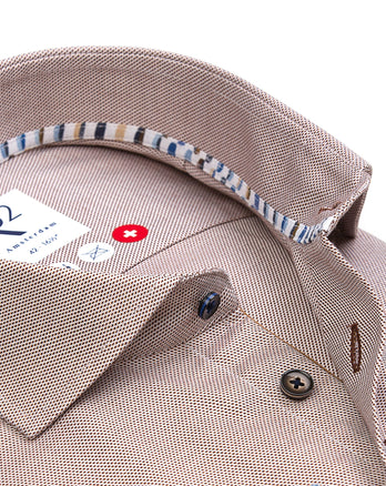 Strijkvrij katoenen overhemd 041 - Brown