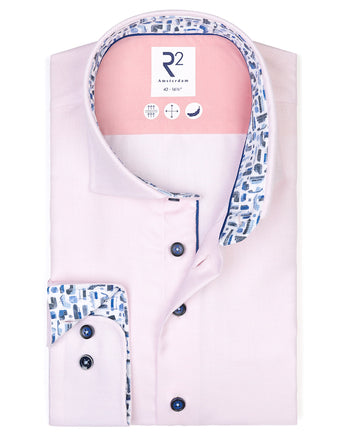 Non-iron dobby cotton shirt 088 - Light pink