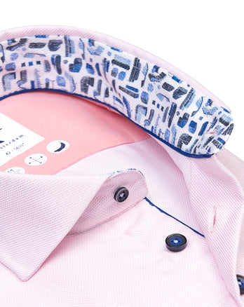 Non-iron dobby cotton shirt 088 - Light pink