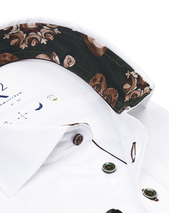 2 PLY Baumwollhemd 004 - White