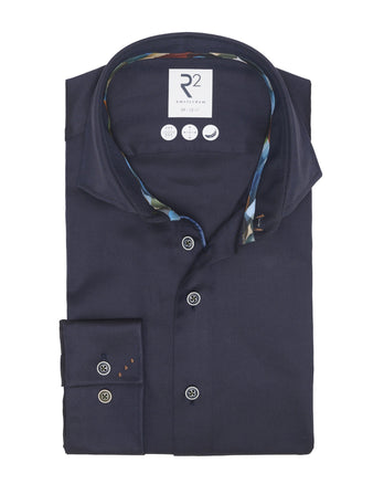 Manches extra longues. Chemise en coton sergé lourd 010 - Navy