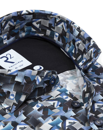 Chemise imprimé coussin 014 - Blue