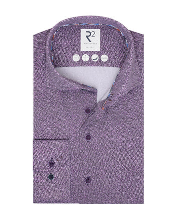 Printed knitted shirt 064 - Purple
