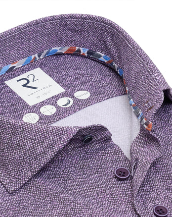 Printed knitted shirt 064 - Purple