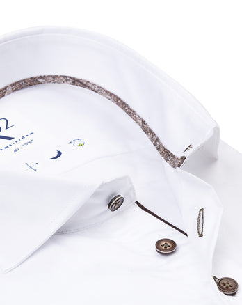 2 PLY Baumwollhemd 004 - White