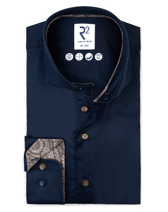 2 PLY Baumwollhemd 010 - Navy