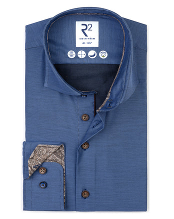 2 PLY Baumwollhemd 012 - Cobalt