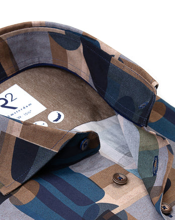 Sofa-print stretch overhemd 073 - Multicolour