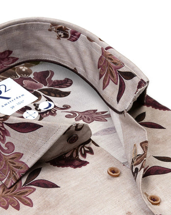 Bedrukt flanellen katoenen overhemd 073 - Multicolour